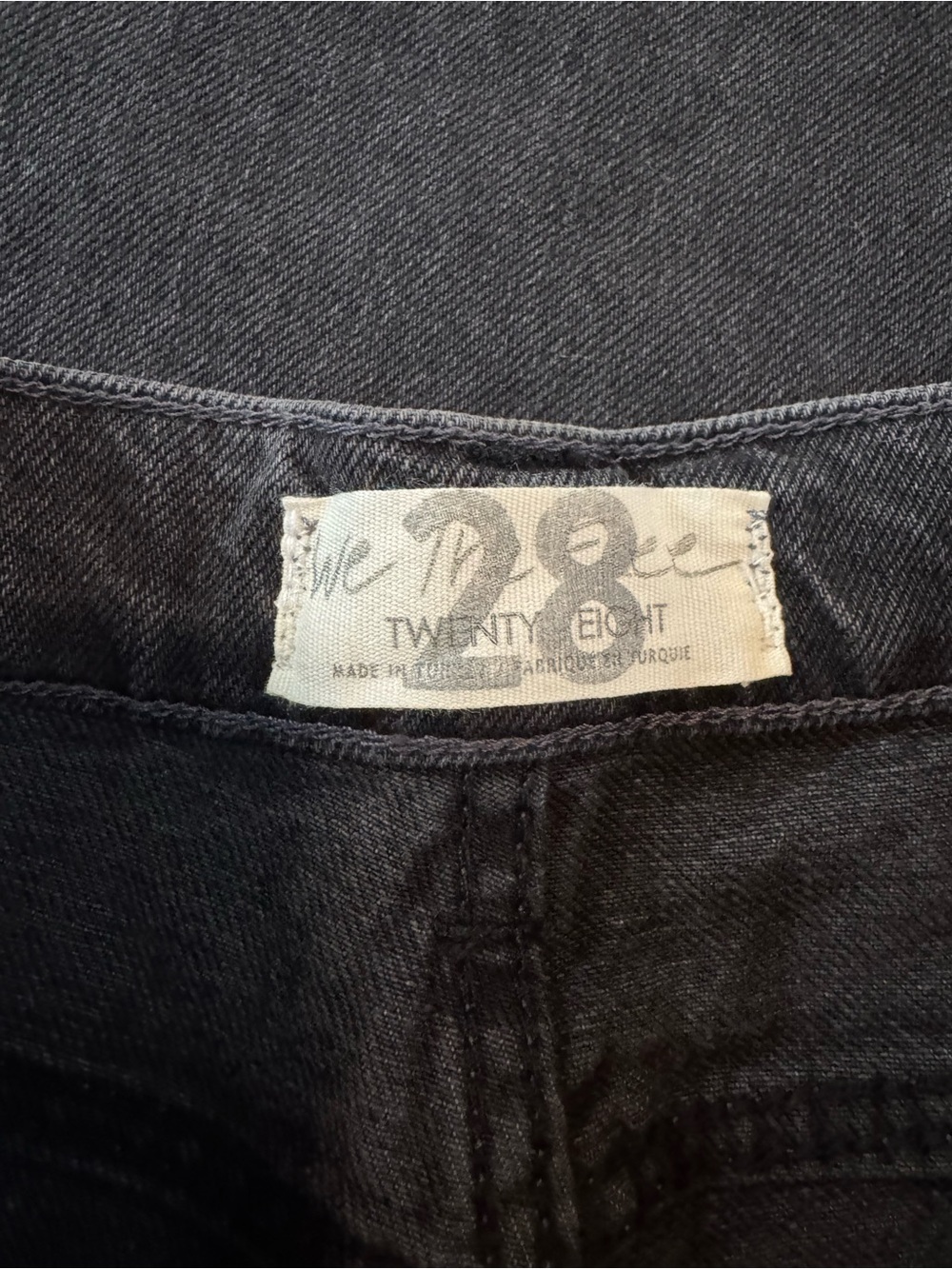 Free People Chalet Black high Waisted Wide Leg Cropped Jeans Size 28 - Picture 10 of 12